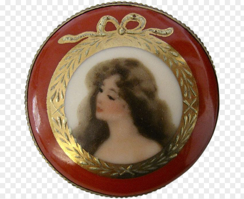 Hand-painted Woman Tableware Plate Porcelain PNG