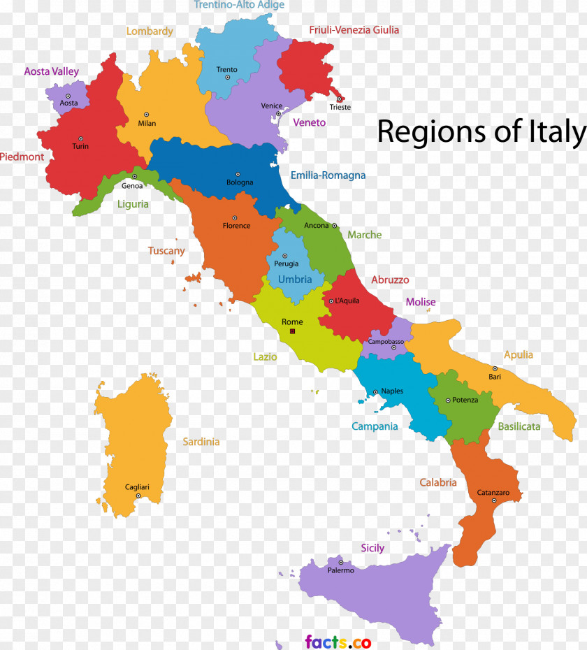 Italy Regions Of City Map PNG