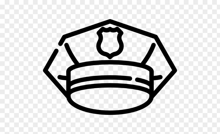 Police Cap Headgear Line White Clip Art PNG