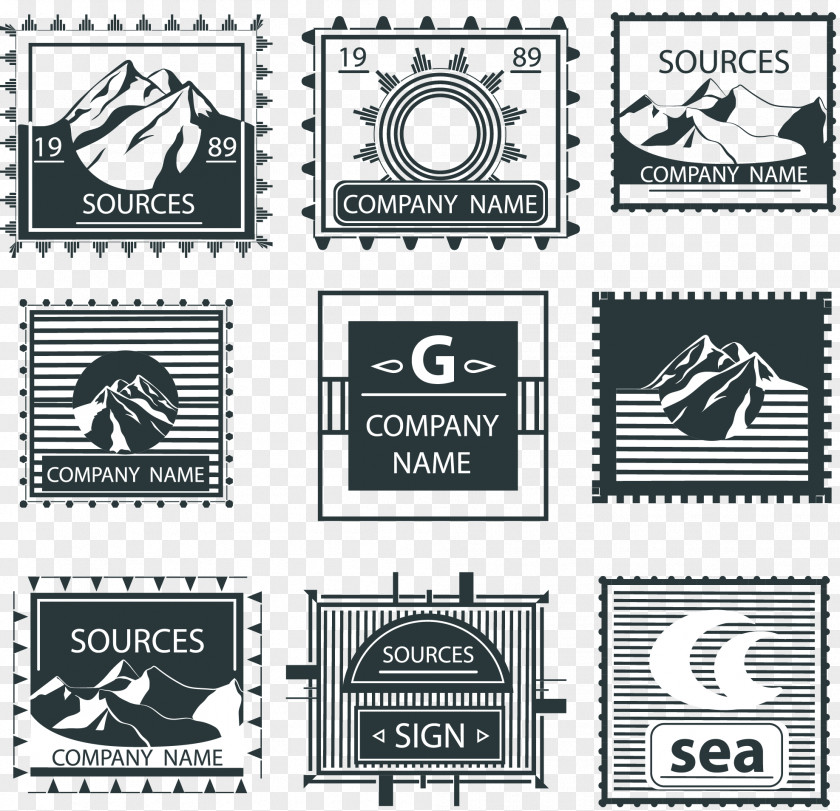 Stamps Formula Mountain Ocean Circular Mark Postage Stamp Rubber Stock Photography Mail PNG