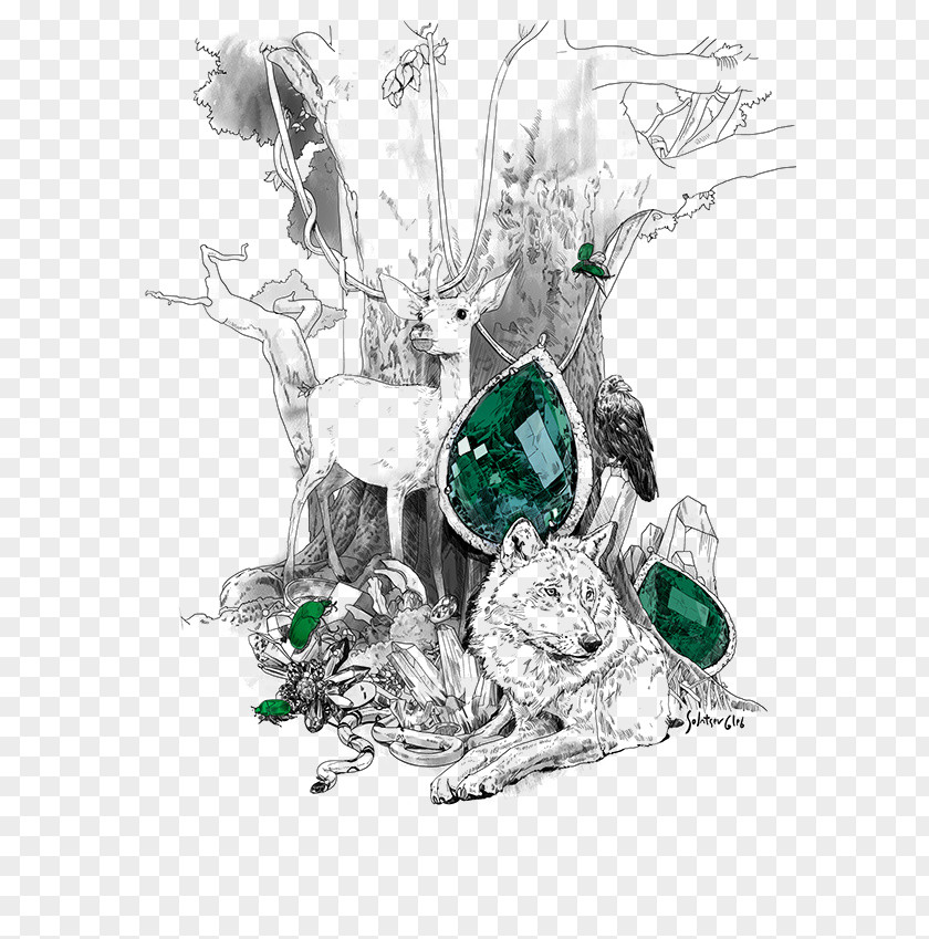 Emerald Drawing Painting Illustration PNG
