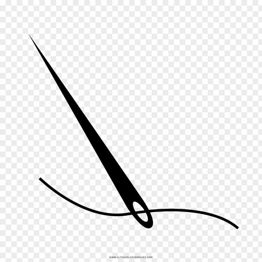 Needle Vector Drawing Coloring Book Hand-Sewing Needles Ausmalbild PNG