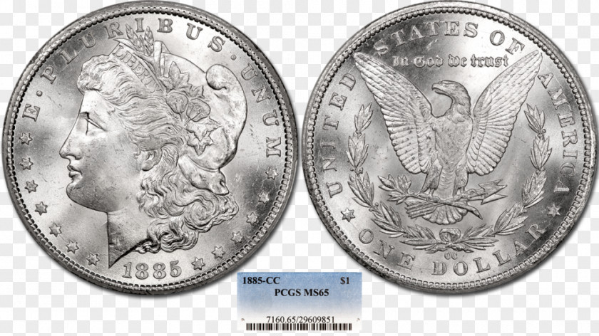 Silver Dime Morgan Dollar Coin PNG