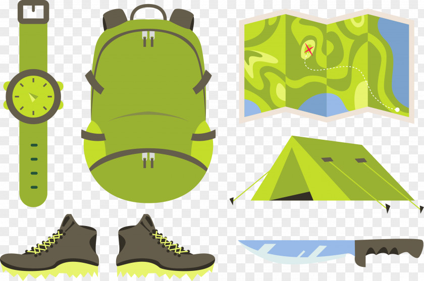 Vector Bag Camping Survival Skills Illustration PNG