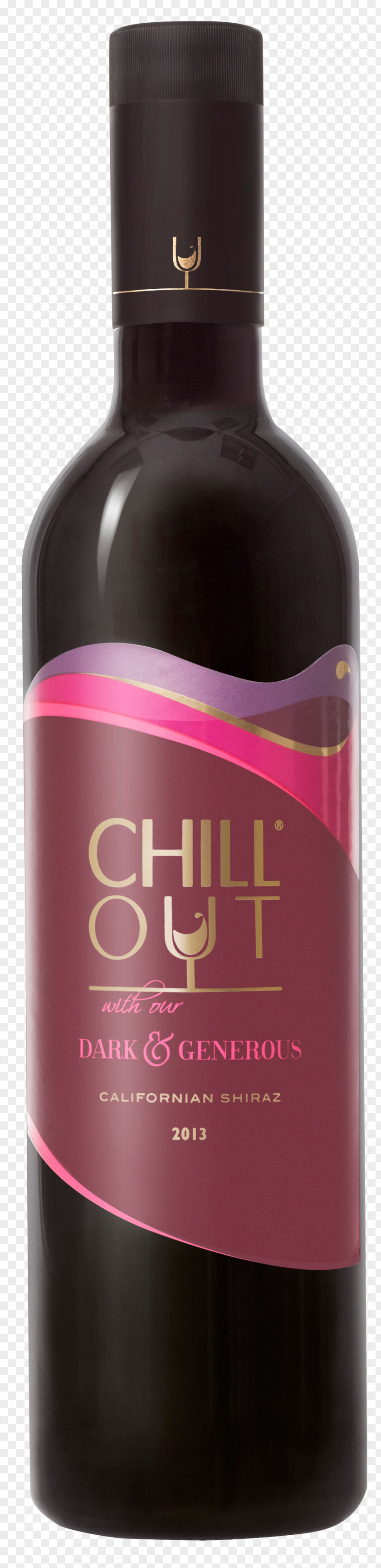 Chill Out Liqueur Bottle Liquid Magenta PNG