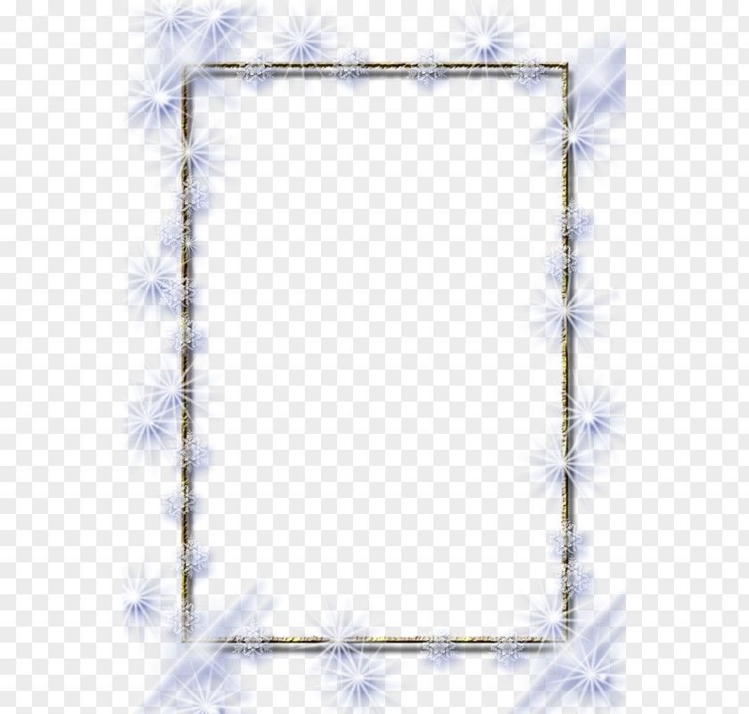 White Snowflake Border Picture Frame Clip Art PNG