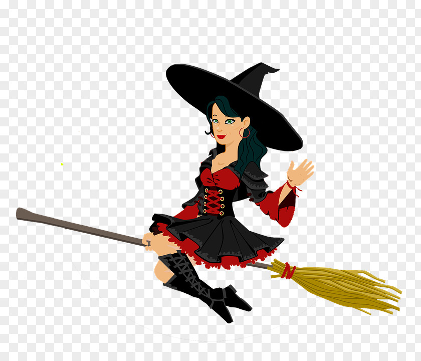 Witch Vector Witchcraft Spell Broom Clip Art PNG