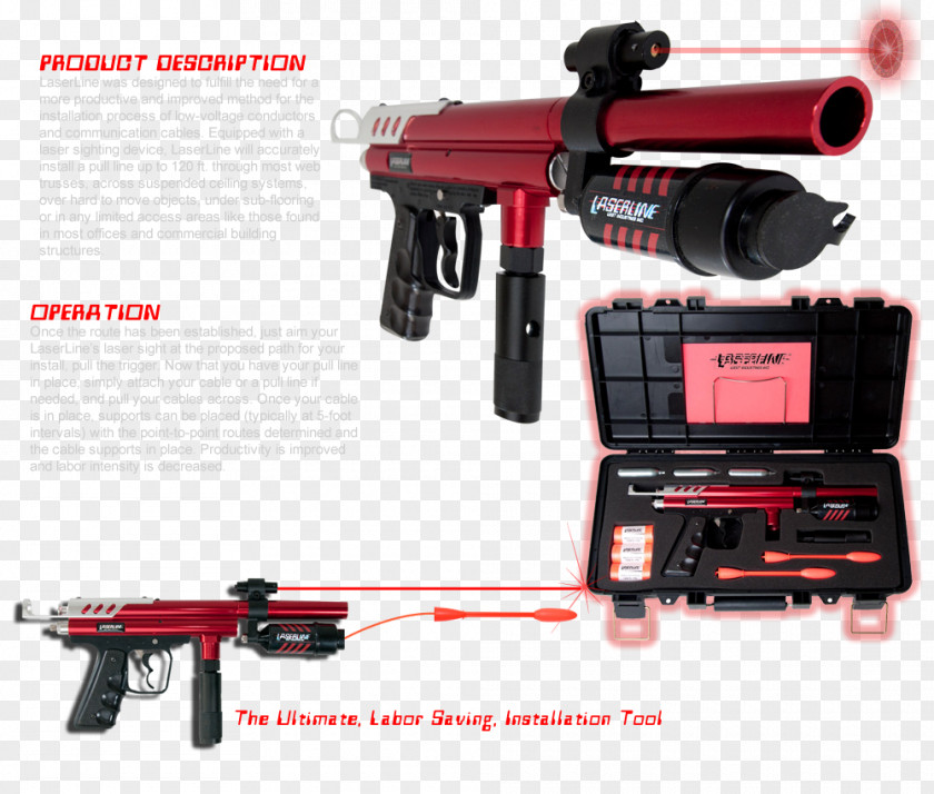 Laser Gun Electrical Cable Wires & Tool Tie PNG