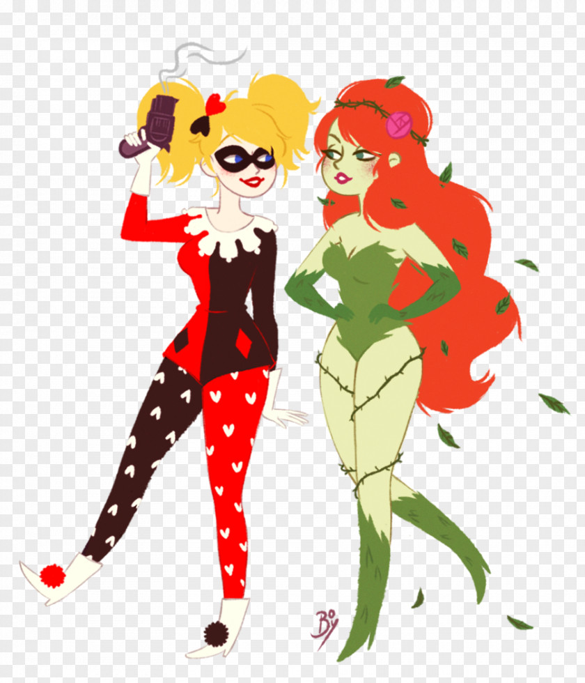 Poison Harley Quinn Ivy Batman Catwoman Art PNG