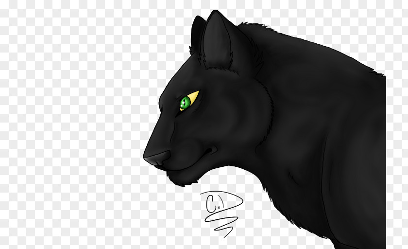 Black Panther Cat Cougar Mammal Whiskers PNG