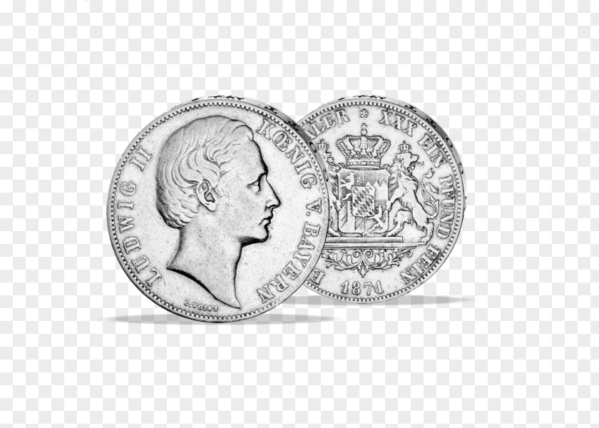 Coin Silver Vereinsthaler Ludwig II Of Bavaria PNG