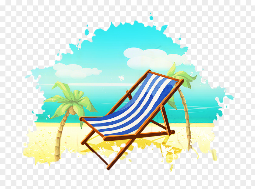 Sunlounger Furniture Summer Background Design PNG