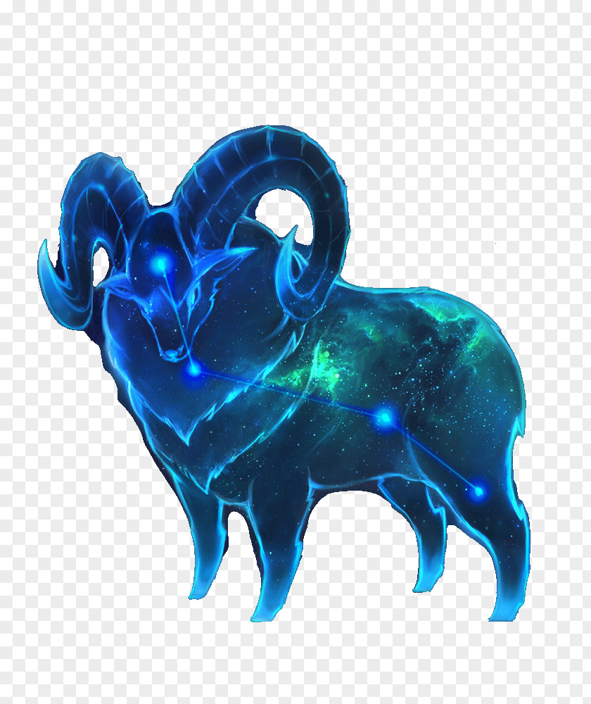 Aries Cattle Cobalt Blue Horn Bull PNG