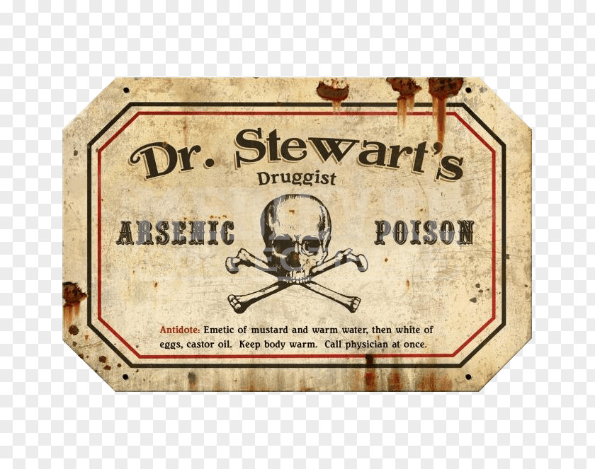 Arsenic Poisoning Skull And Crossbones Past Time Signs P.S. 109 Font PNG