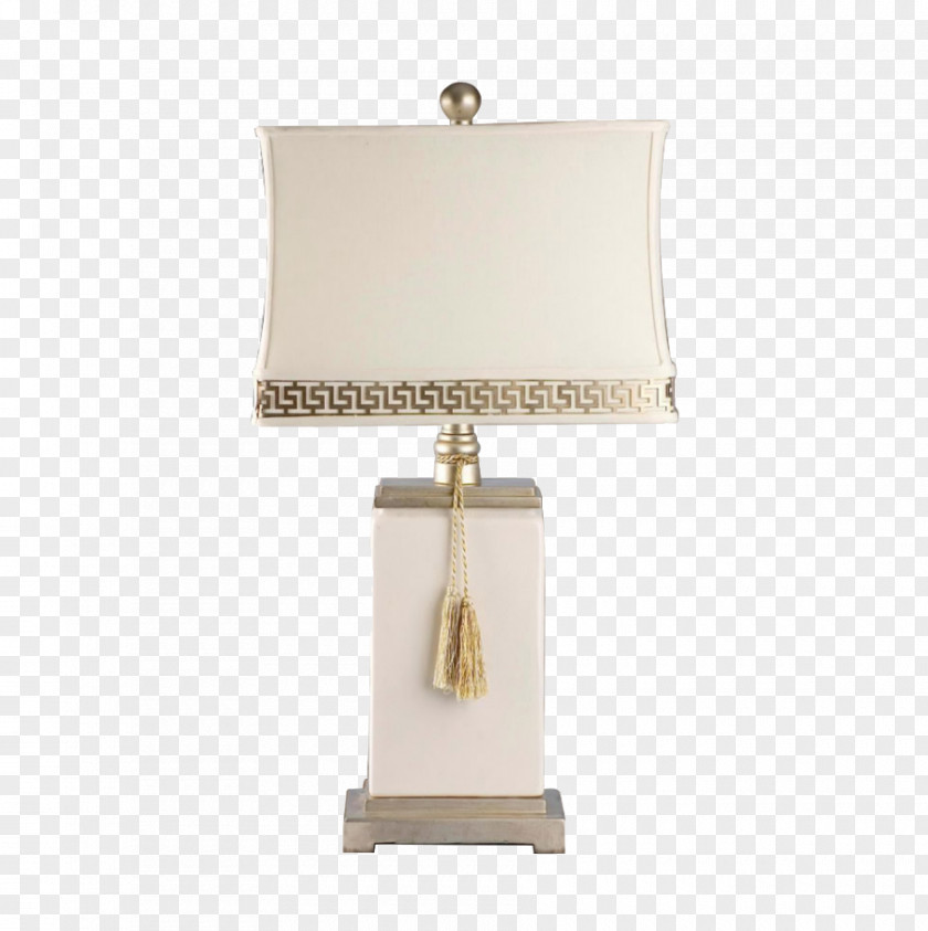 Classical Simplicity Square Ceramic Table Lamp Designer Lampe De Bureau PNG