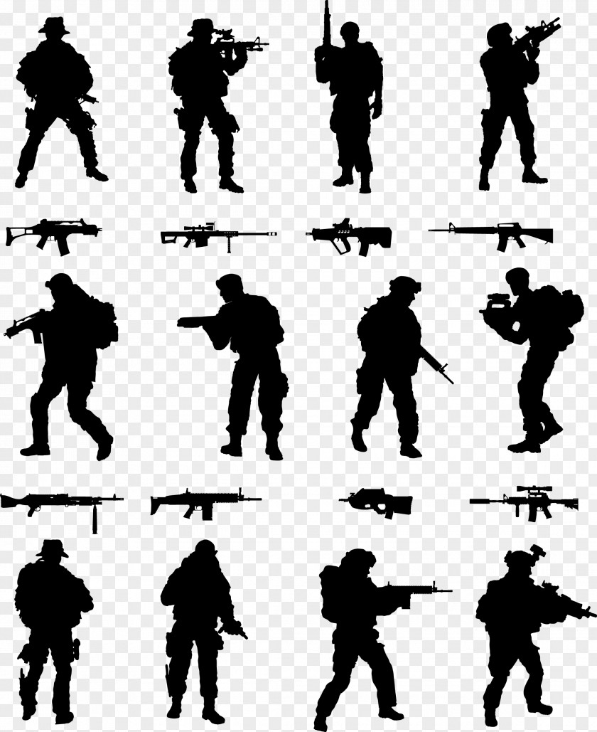 Ink Soldier Silhouette Royalty-free PNG