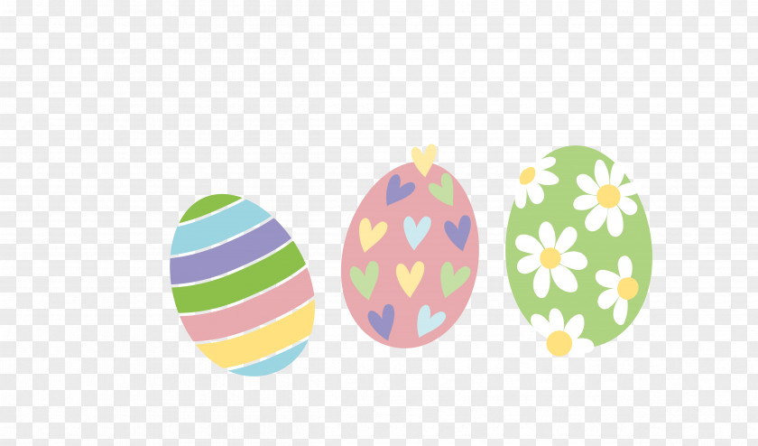 Vector Color Easter Eggs Three Bunny Egg PNG