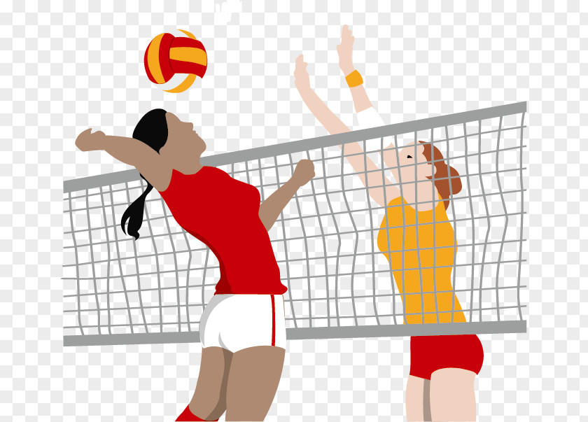 Vector Playing Volleyball Euclidean Icon PNG