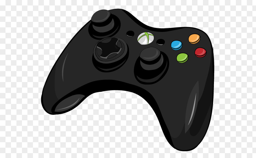 Xbox 360 Controller Black Joystick Game Controllers PNG