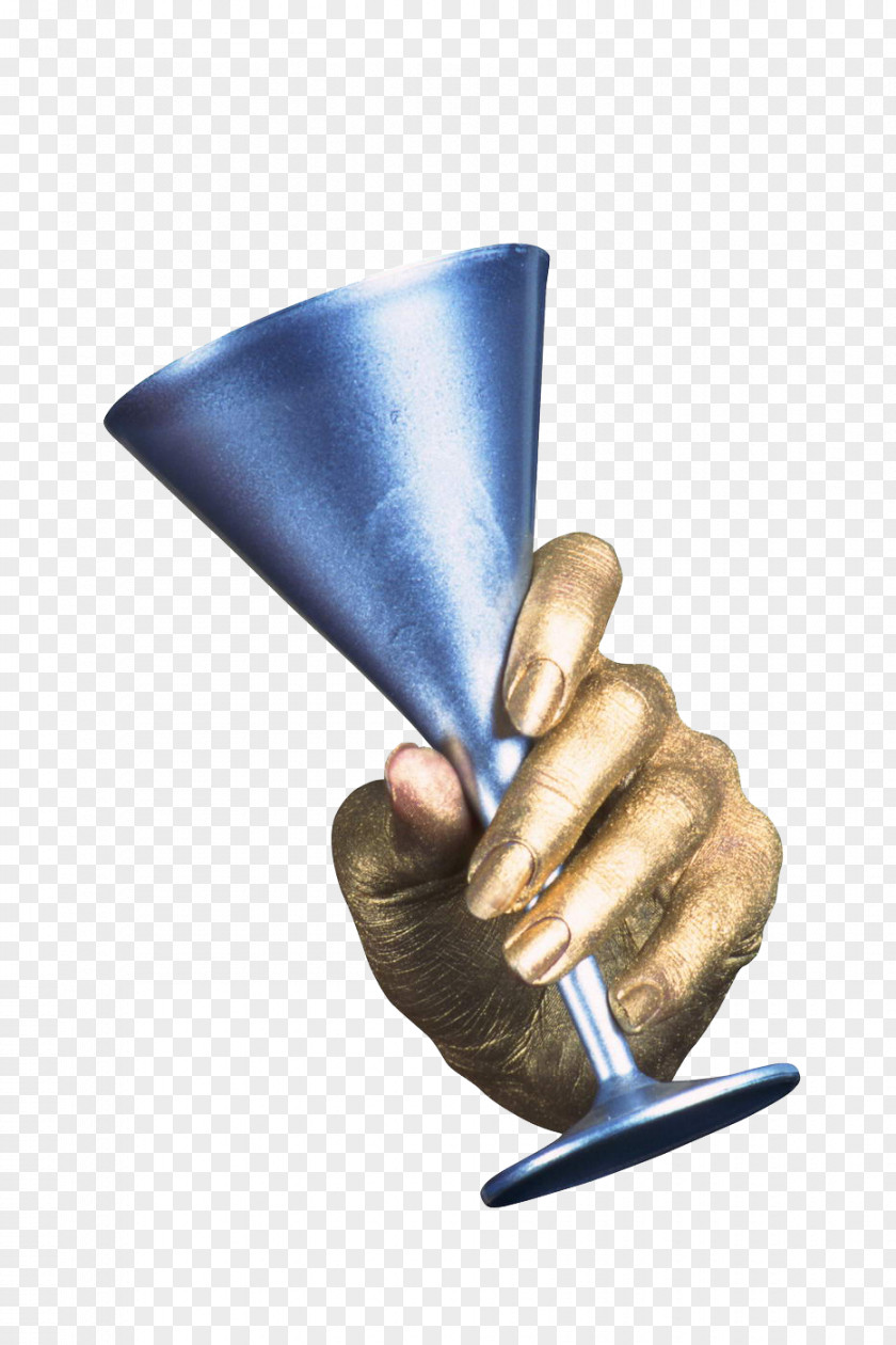 Hand Toast With Portion Of The Metal Molding Cup Wine Glass PNG