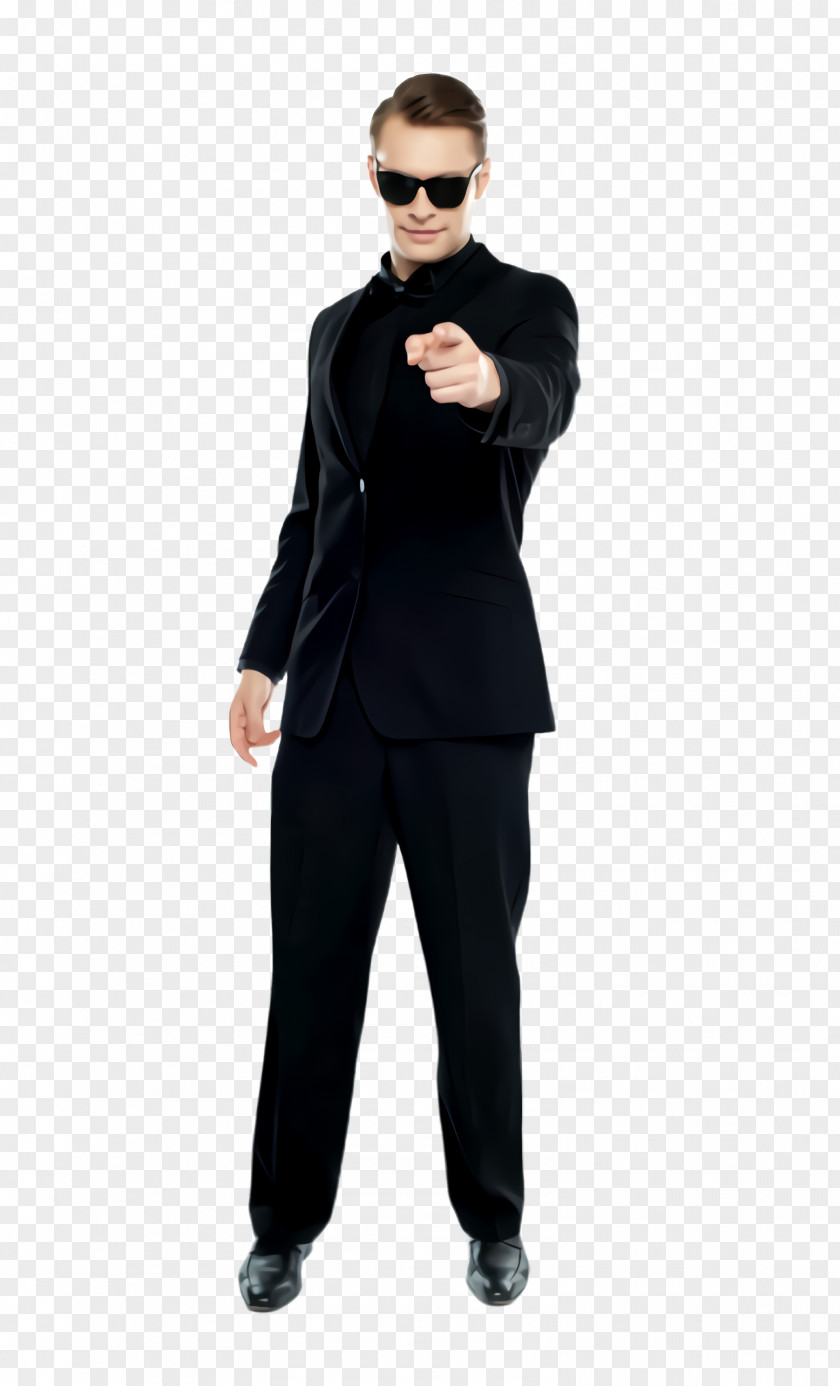 Male Trousers Clothing Black Eyewear Suit Standing PNG