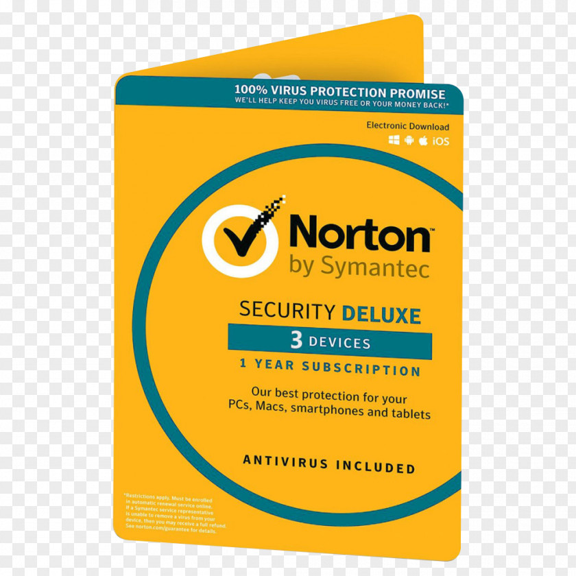 Norton AntiVirus Security Symantec Anti-Virus 6 Month 1 PC License PNG
