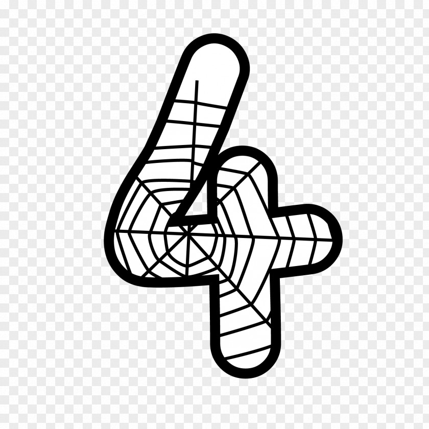 Numerical Digit Number Spider Web Drawing PNG