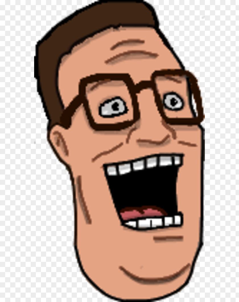 Hank Hill Laughter Character Face PNG