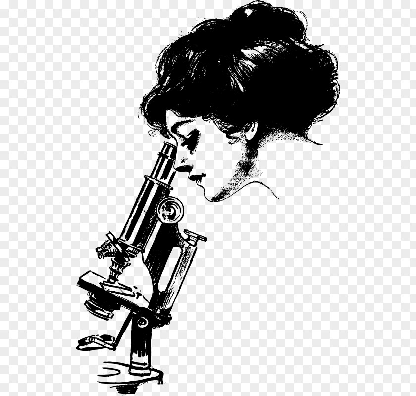 Microscope Slides Woman Clip Art PNG