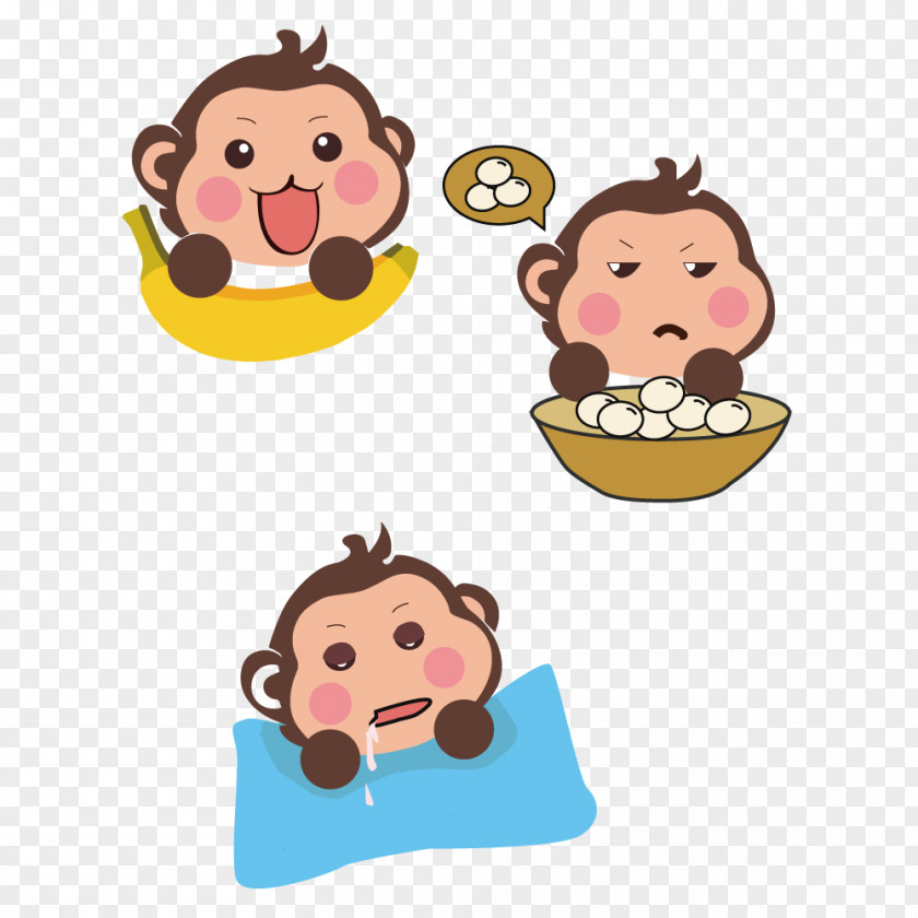 Monkey Cartoon Clip Buckle Free Download PNG