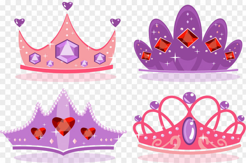 Pink Purple Romantic Crown Princess Icon PNG