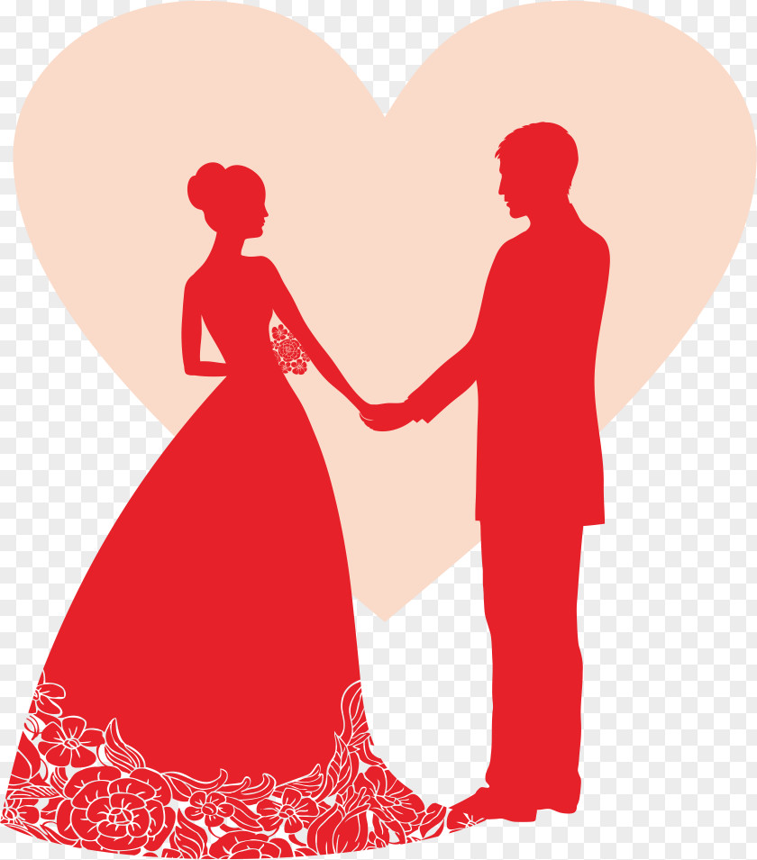 Silhouette Of Bride And Groom Wedding Invitation Reception Banner Party PNG