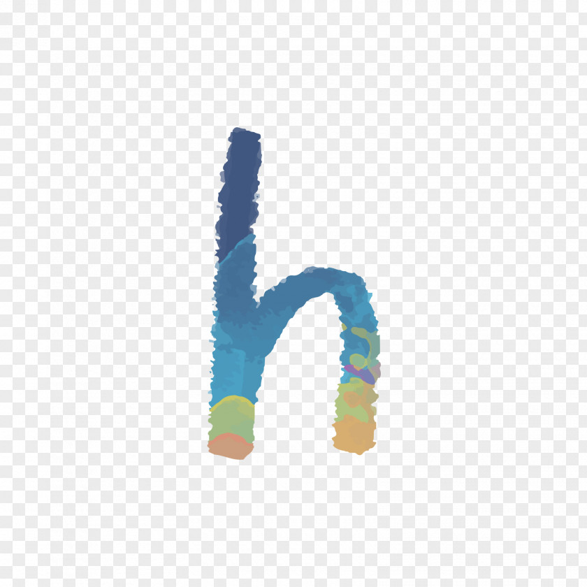 Blue Watercolor Letters H Letter Painting PNG