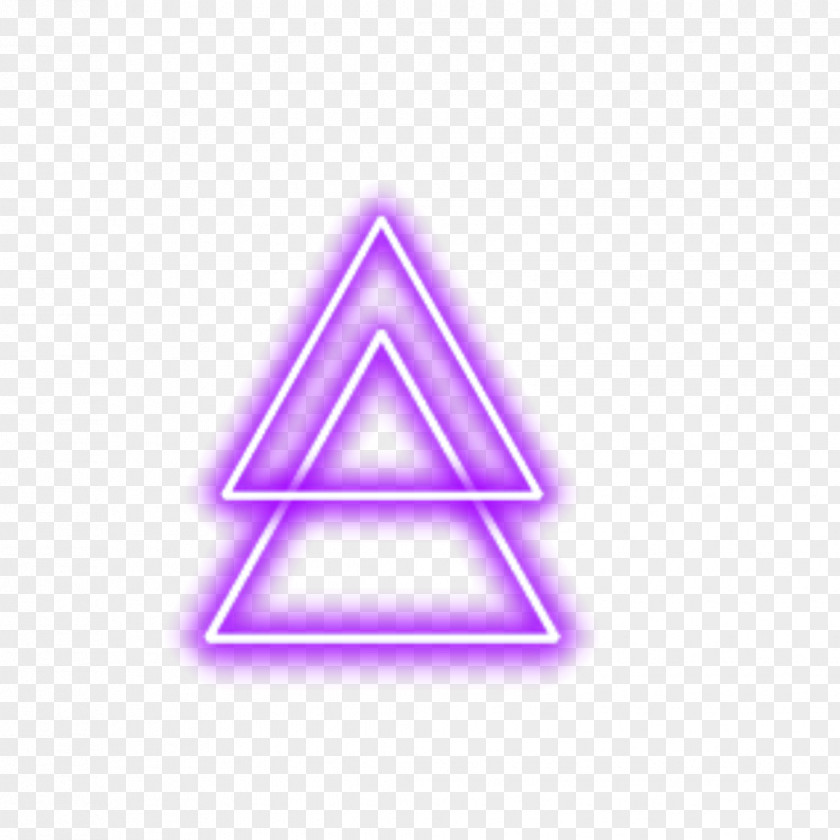 Logo Violet Neon Triangle PNG