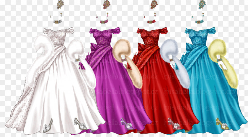 Fashion Flower Costume Design Gown Character Pink M PNG