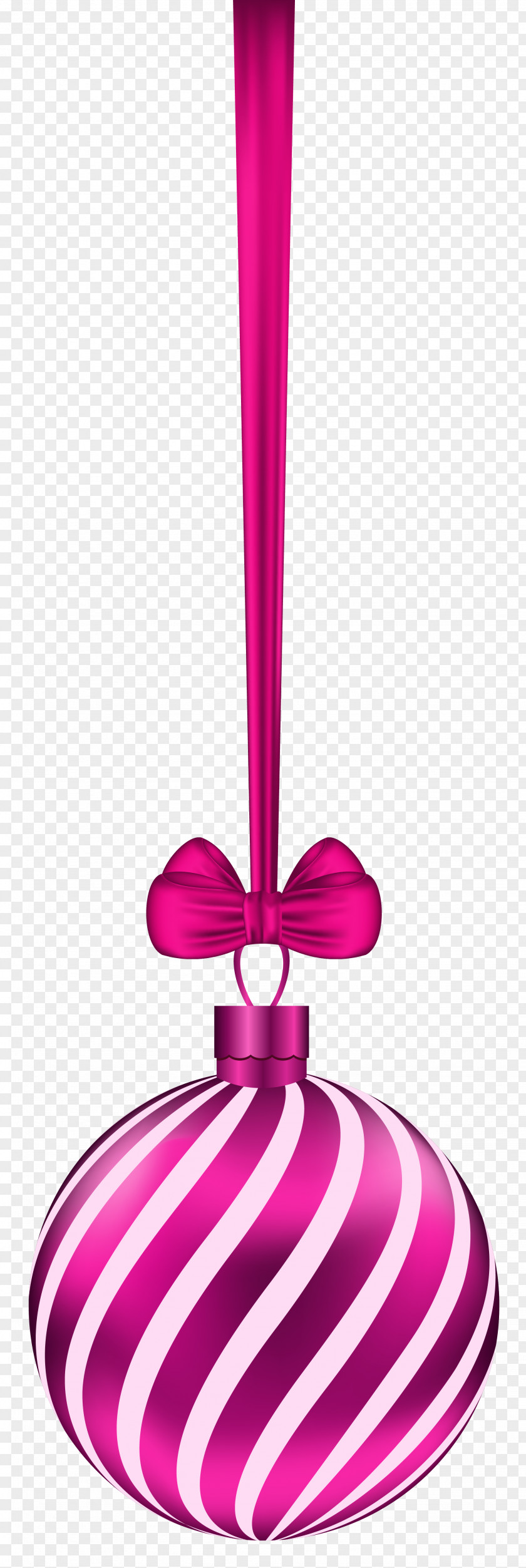 Pink Glitter Christmas Ornament Clip Art PNG