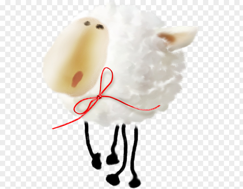Ruth The Sheep White Red Snout PNG