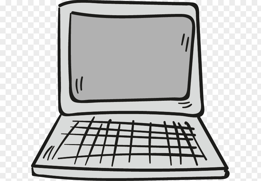 Vector Hand-drawn Laptop Computer Drawing PNG