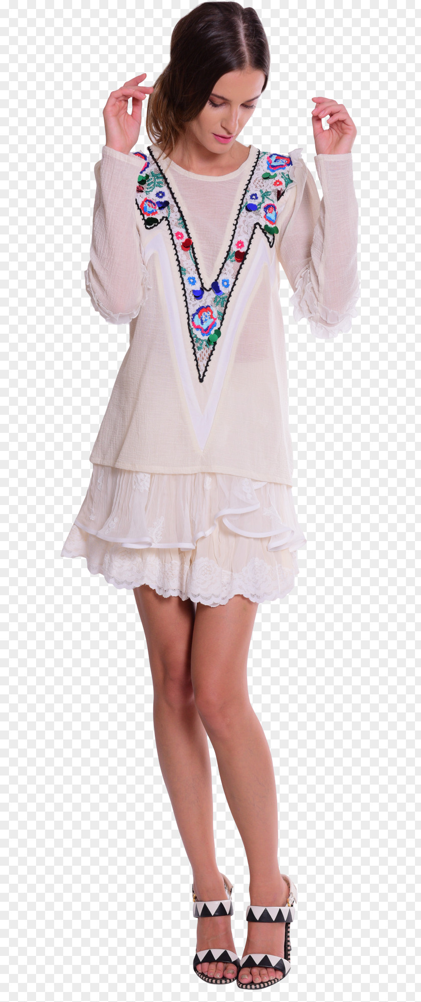 White Gauze Clothing Child Model Costume PNG