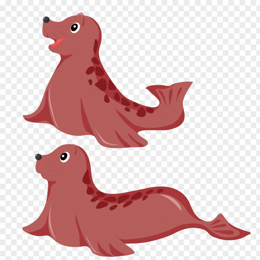 Cute Cartoon Baby Seal Vector Material Earless Illustration PNG