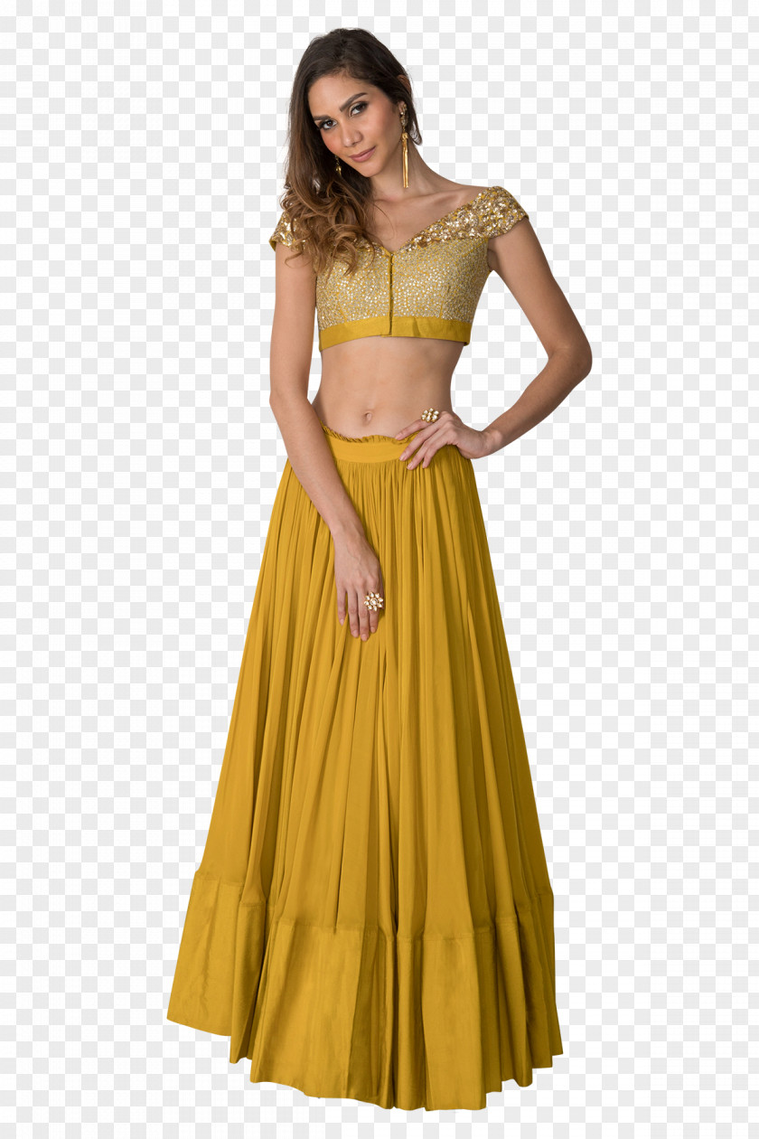 Elegant Bridal Lehenga Choli Dress Shoulder Blouse PNG