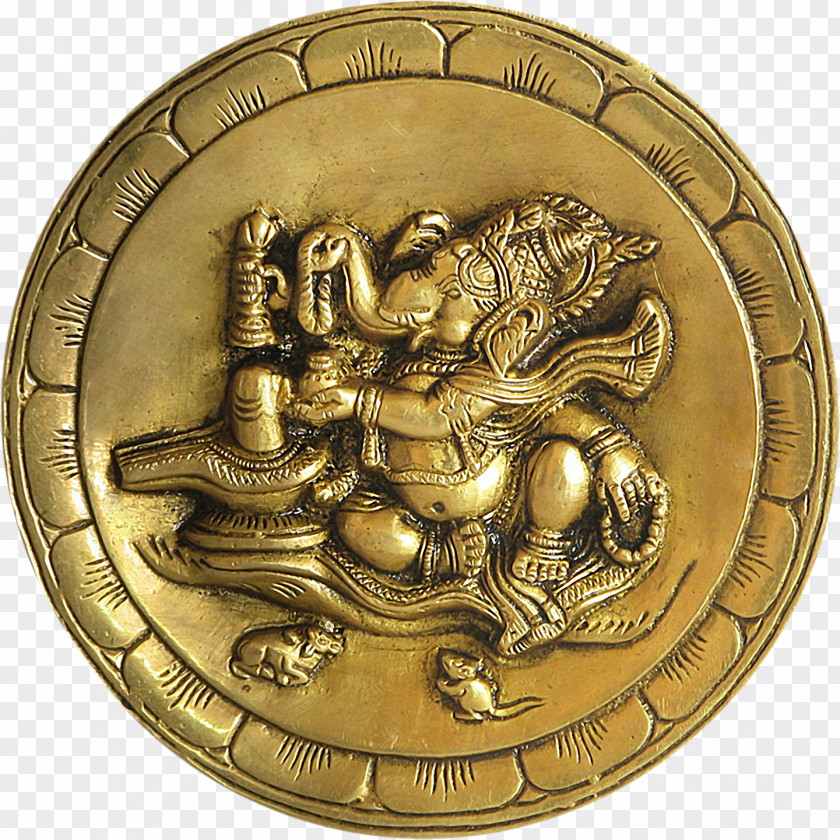 Ganesha Bronze Brass India Material PNG
