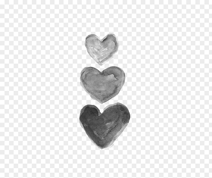 Watercolor Painting Black And White Drawing Art Grey PNG painting and white Grey, Heart, grayscale heart clipart PNG