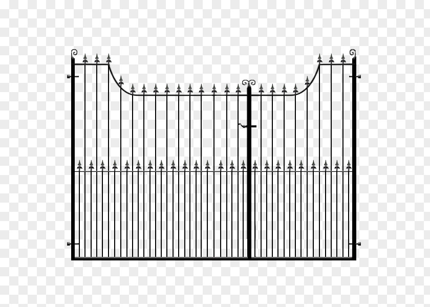 Wrought Iron Gate Fence Line Angle Material White PNG