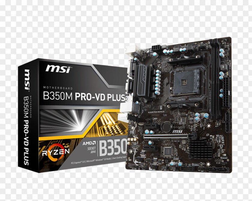 Computer Socket AM4 MSI A320M PRO-VH PLUS Micro-Star International MicroATX Motherboard PNG