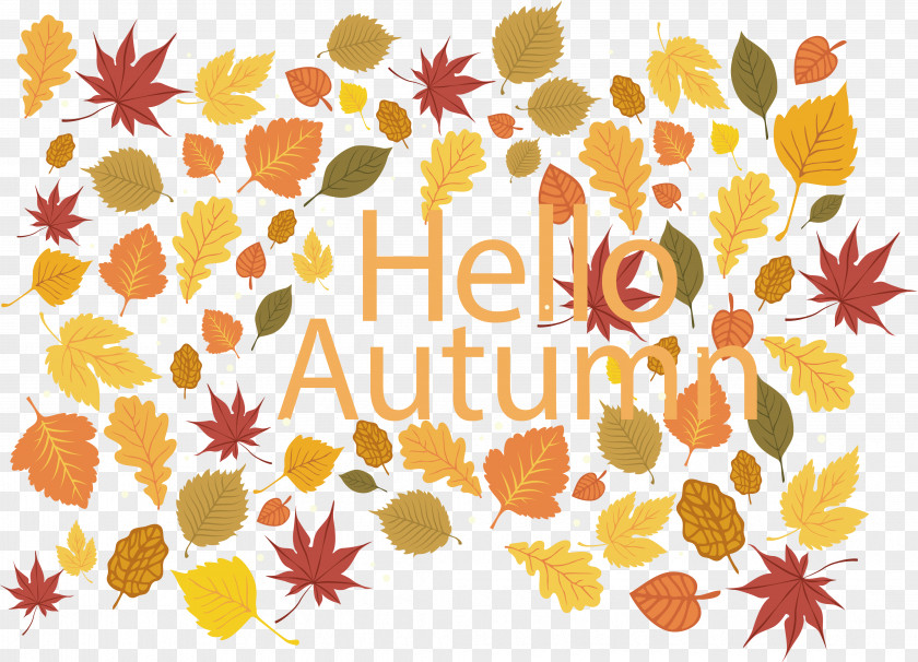 Hello Autumn Poster PNG