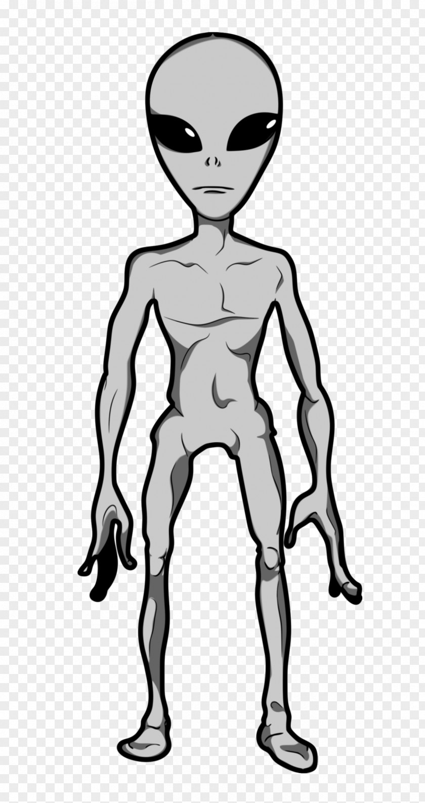 Humanoid Extraterrestrial Life Grey Alien Clip Art Drawing Image PNG