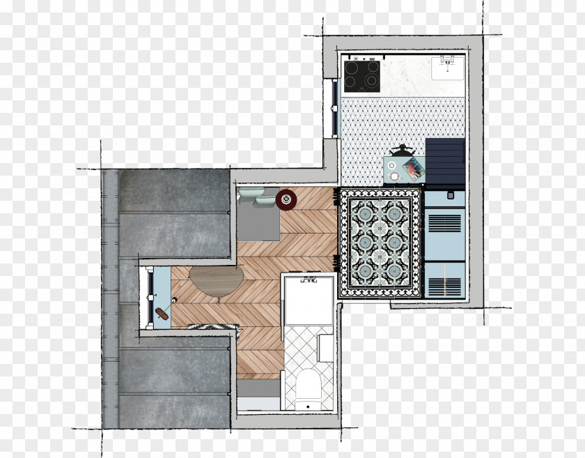 Paris Floor Plan Apartment House PNG