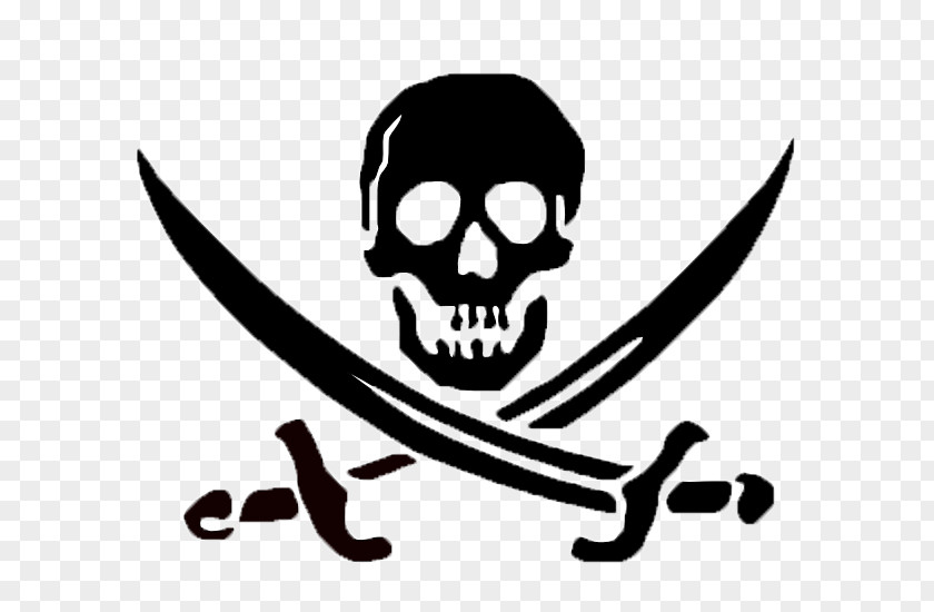 Pirate Jolly Roger Calavera Image Sticker PNG