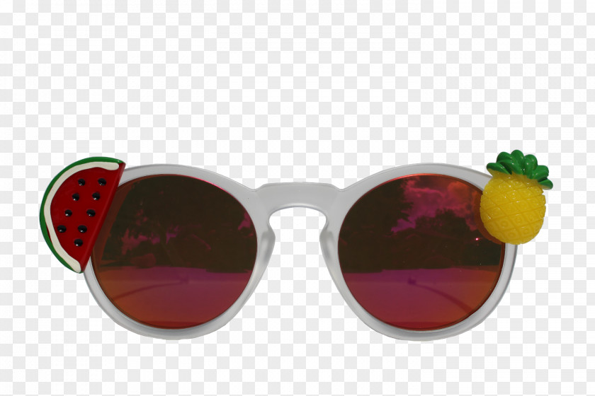 Sunglasses Fruit Yellow Pink Blue-green PNG